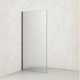 Fluted/Reeded Corner Walk In Shower Screen - Various Colours
