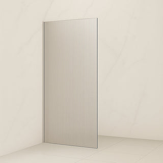 Fluted/Reeded Corner Walk In Shower Screen - Various Colours