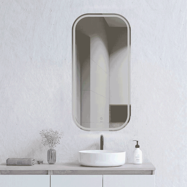 Soft Square LED Mirror Touchless 450x900mm - Frameless / Framed