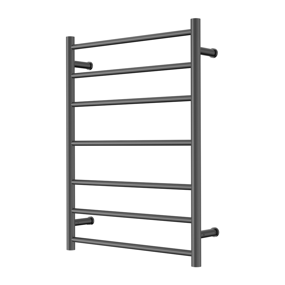 Nero Round Heated Towel Ladder (7 Bars) 600 x 800mm - Various Colours