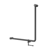 Mecca Care 90 Degree 750x750mm Grab Rail with toilet roll holder - Various Colours