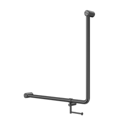 Mecca Care 90 Degree 750x750mm Grab Rail with toilet roll holder - Various Colours