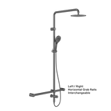 Mecca Care 32mm T Bar Grab Rail Twin Shower - Various Colours