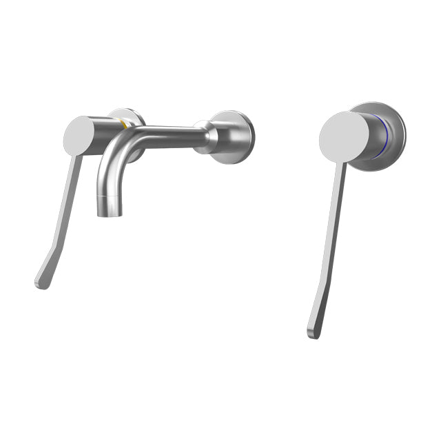 Gentec GPCL15040 Zero Lead Stainless Steel 316 In-Wall 150mm Lever Recess Mixing Set w/ Fixed Parallel Spout