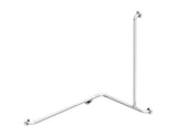 CARE 90° Corner Grab Rail 528x1000x600mm Left / Right Hand - Stainless Steel