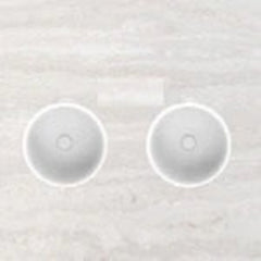 (Pre-fabricated Double Undermount Basins) - No Taphole (Only available for selected vanity)