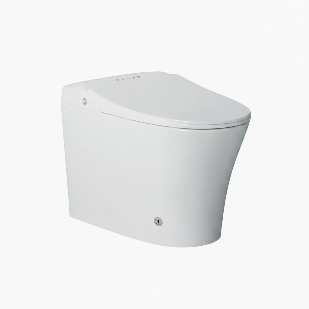 Inbuilt Cistern Tornado Flush Toilet Suite with Smart Remote Bidet Seat - White (4 Star)