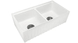 BUTLERS Double Bowls Ceramic Kitchen/Laundry Sink 845x455mm / 838x457mm