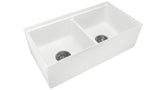 BUTLERS Double Bowls Ceramic Kitchen/Laundry Sink 845x455mm / 838x457mm