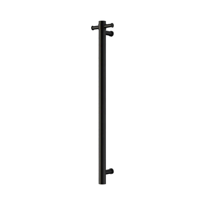 Nero Mecca 240V Round Vertical Heated Towel Rail 40 x 900mm - Various Colours