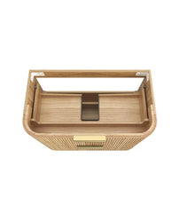 OT Plywood Fluted Oak Wall Hung Curve Vanity