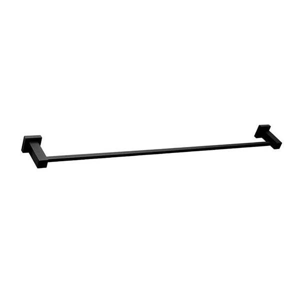 Black Square Single Towel Rail 750mm long (TP24036K-30) - Stock Clearance