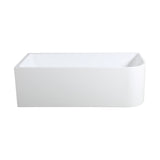 Matte White Left Hand Corner Freestanding Bath 1500 / 1700mm - Matte White