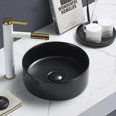 Nebula Round Counter Top Ceramic Basin 300x300mm - Various Colours