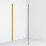 SS06 Radius/Round Corner Walk In Shower Screen with Wall Channel 1100/1200mm - Various Colours