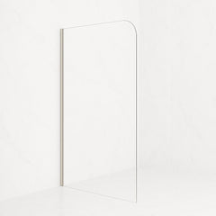 SS06 Radius/Round Corner Walk In Shower Screen with Wall Channel 1100/1200mm - Various Colours