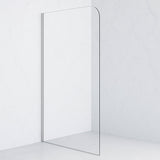 SS06 Radius/Round Corner Walk In Shower Screen with Wall Channel 1100/1200mm - Various Colours