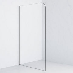 SS06 Radius/Round Corner Walk In Shower Screen with Wall Channel 1100/1200mm - Various Colours