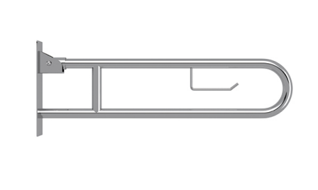 U Shape Folding Rail 800mm Long - Stainless Steel FInish