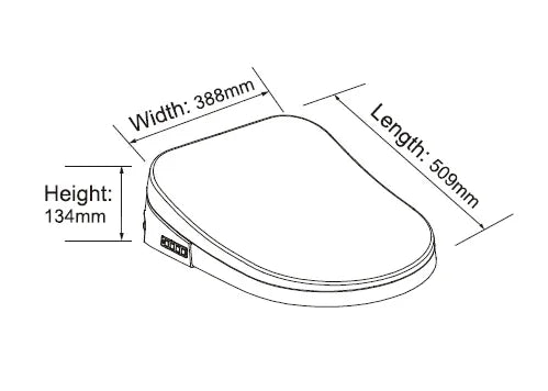 Care Smart Toilet Bidet Seat with Remote Control & Shortcut Buttons