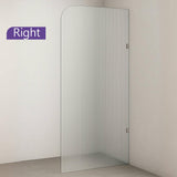 Radius Corner Clear Reeded/Fluted Walk In Shower Screen - Various Colours & Sizes