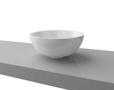 Eclipse Round Above Counter Ceramic Basin 360x360mm - Matte White