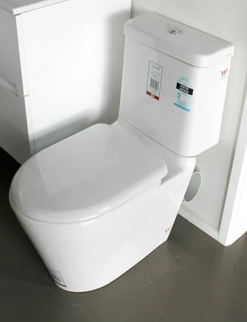 Cotto Closed Coupled Skew Pan Connection Toilet Suite with Soft Close Seat - White (4 Star)