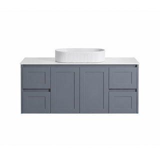 BV56WH (460mm Depth) Matte Grey Shaker Wall Hung Vanity - 600 / 750 / 900 / 1200 / 1500 / 1800mm