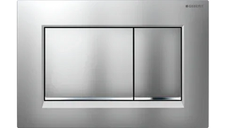 Square Button Flush Plate for Geberit In-Wall Cistern Toilet - Chrome