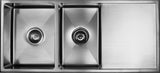 Double Bowls with Drainer Topmount Kitchen Sink 980x450mm - Stainless Steel