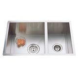 Double Bowls Sink Undermount/Top mount/Flush mount 730x450mm - Stainless Steel