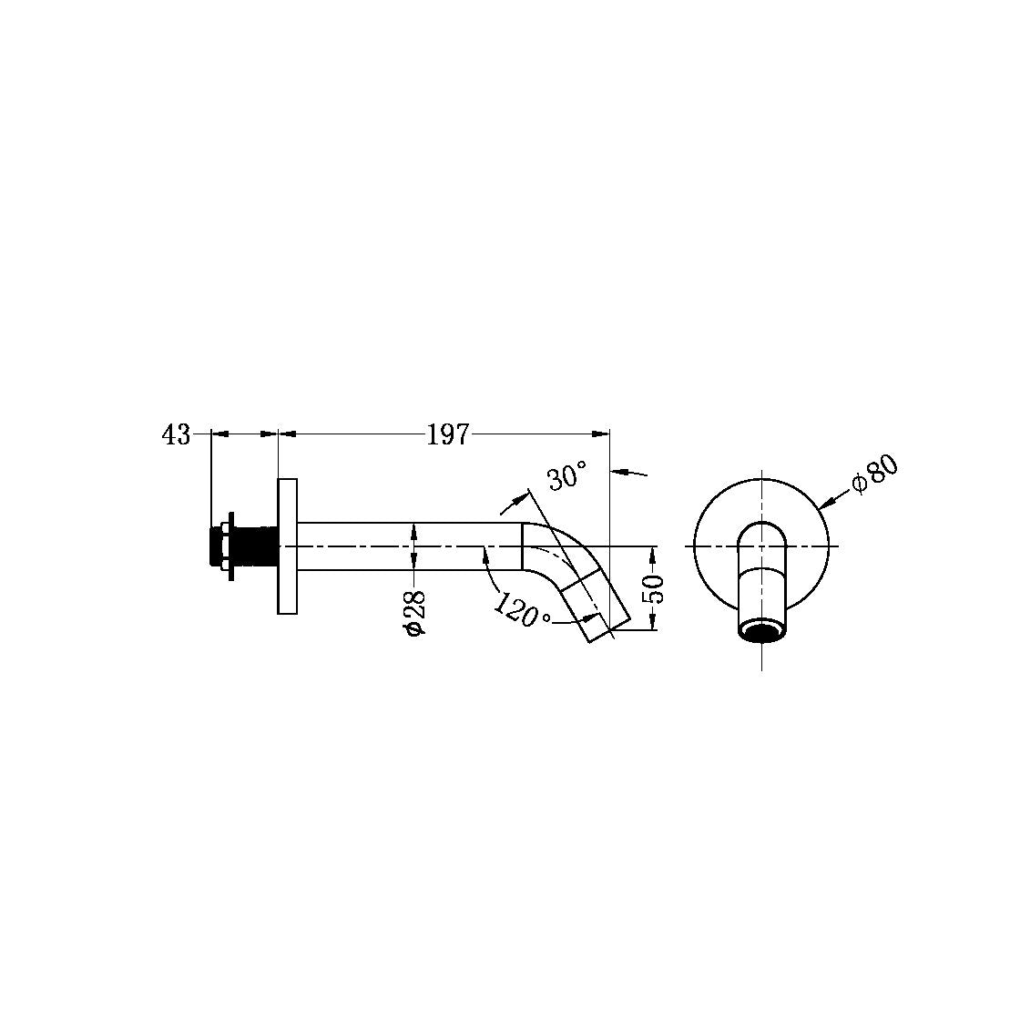 Nero Wall Mounted Sensor Tap with 80mm Wall Plate - Various Colours