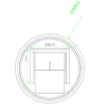 Round Frameless LED Mirror (Back Lit) with Demister 600mm / 750mm / 900mm