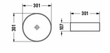 Timo Above Counter Ceramic Basin 301x301mm - Various Colours