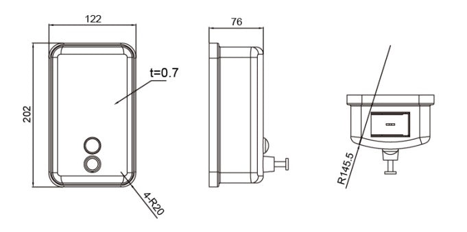 Soap Dispenser with Viewing Window - Stainless Steel