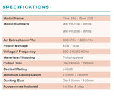 Round Bathroom Exhaust Fan (Enhance Air Extraction) - Various Sizes