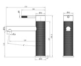 BM41 Bench Mount Cross Hatched Basin Mixer - Various Colours