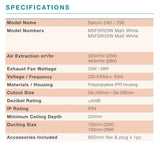 Round Bathroom Exhaust Fan - Various Sizes