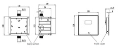 Wall Hung Urinal with Sensor Flush Plate- Gloss White
