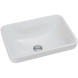 Elyra Rectangular Insert Ceramic Basin 440x310mm - Gloss White