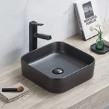Rever Square Above Counter Ceramic Basin 370x370mm - Various Colours