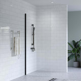 SS08/17 Walk In Shower Screen with Wall Channel - Various Colours & Sizes