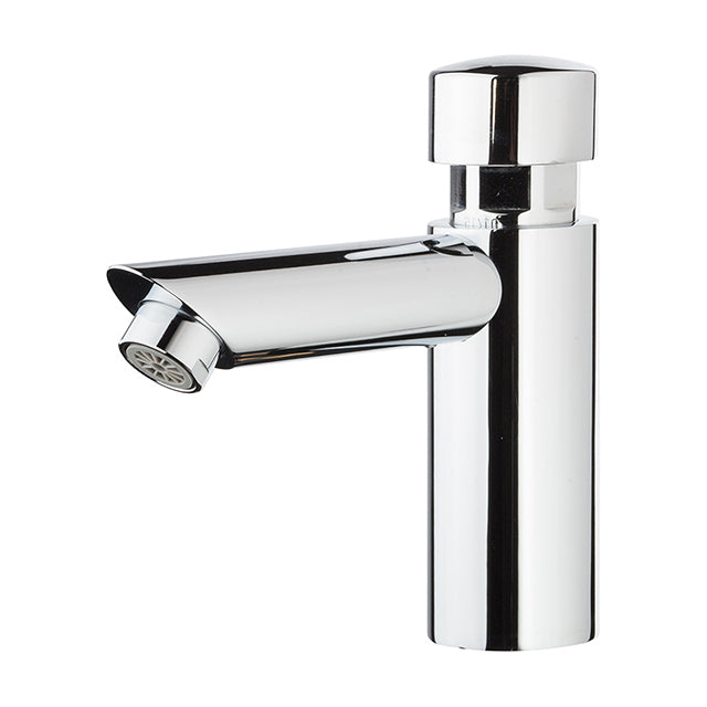 Gentec TFTLF2000 Lead Free DZR Brass Hob Mounted Right Angled Single Temperature Timed Flow Pillar Tap