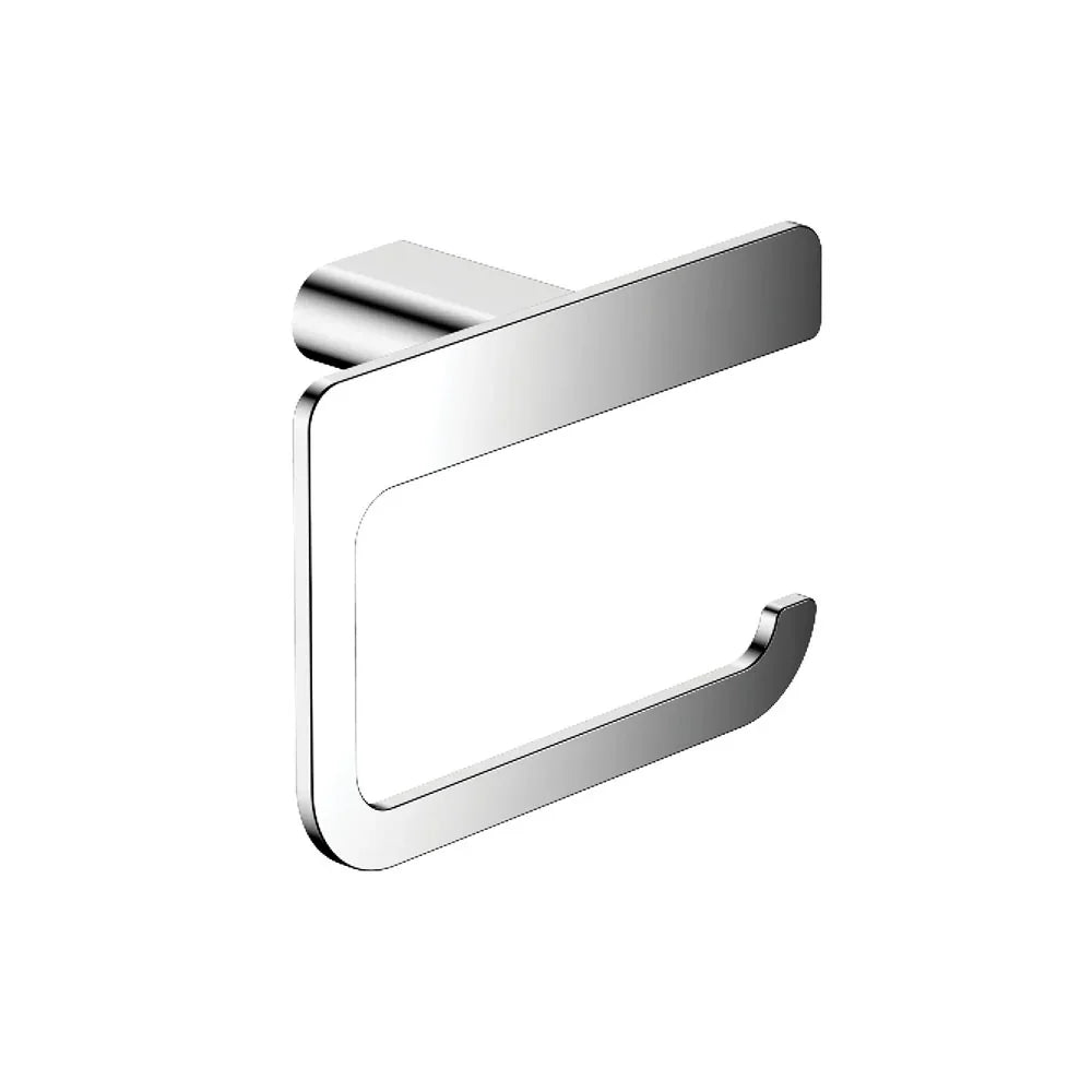 Soft Square Toilet Roll Holder - Chrome / Black
