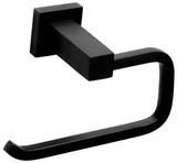 Square Toilet Roll Holder - Chrome / Black