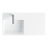 Quasar Large Gloss White Wall Hung Ceramic Basin 800x420mm