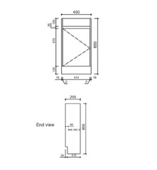 BV40 Compact Freestanding Vanity 465x260mm - Various Colours