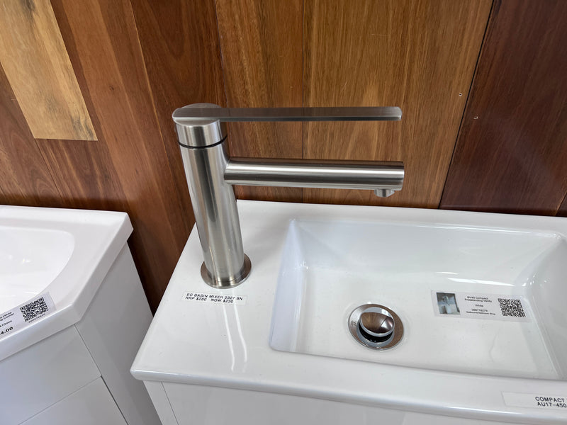 ECT Romeo Brushed Nickel Basin Mixer - Floor Display Clearance