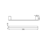 ECCO Brushed Gold Hand Towel Rail