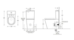 Johnson Suisse Raised Height Back To Wall Rimless Flush Toilet Suite with Soft Close Seat - White (4 Star)